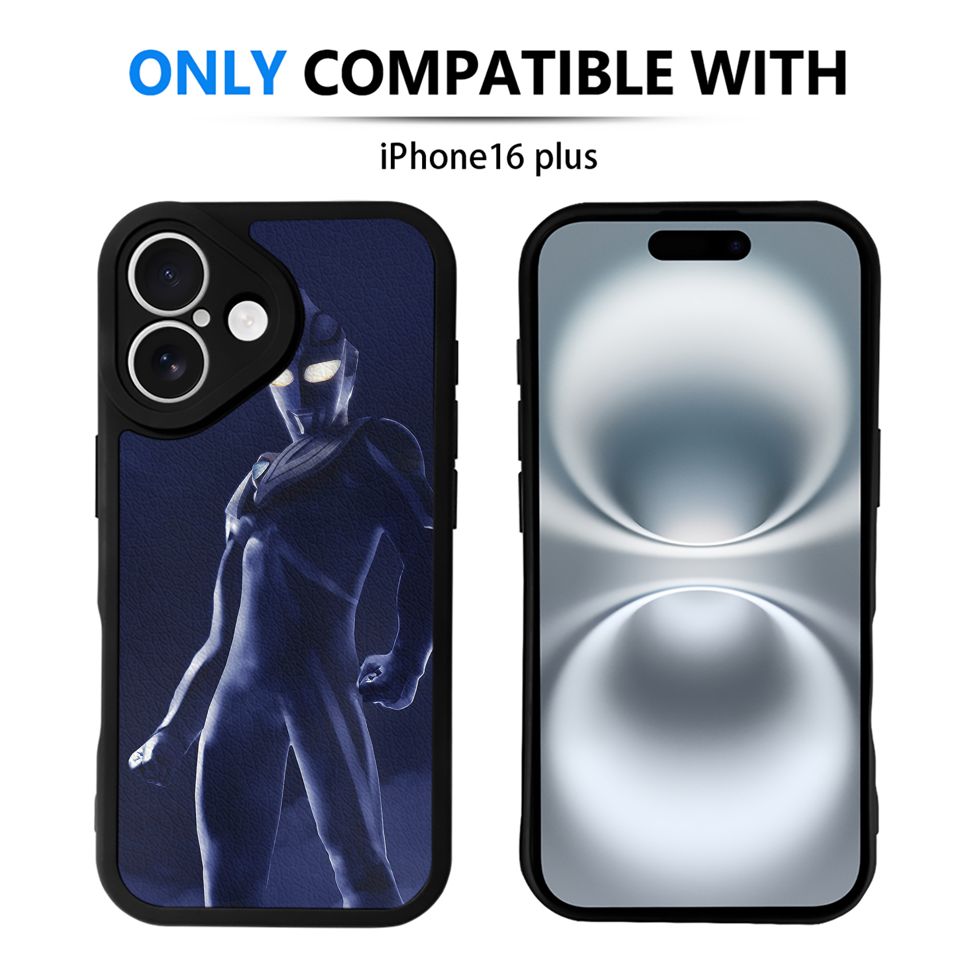 （画像用） ウルトラマン Ultraman 【iPhone 16シリーズ対応】シリコンスマホケース（レザー調） 材質：シリコン